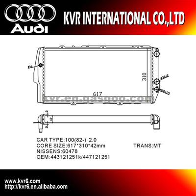 Car Radiator For Audi 100 (82-) Oem 443121251K