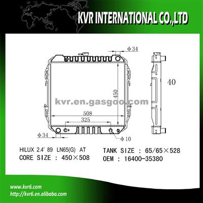 Toyota Racing Radiator OEM 16400-35380/35520