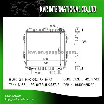 Toyota Complete Radiator OEM 16400-35290