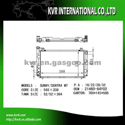Auto Cooling Radiator For NISSAN SENTRA/200SX OEM 21460-64Y02/66Y02