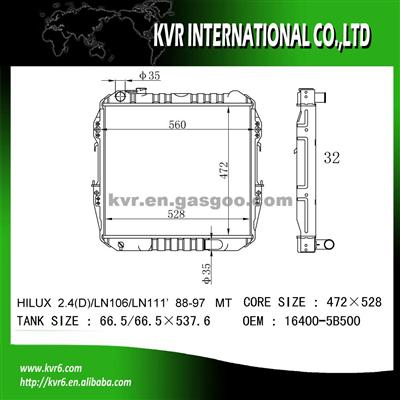 Toyota OE RADAITOR OEM 16400-5B500