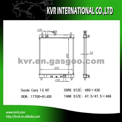 Brazed Car Radaitor For SUZUKI CARRY Oem 17700-61J00