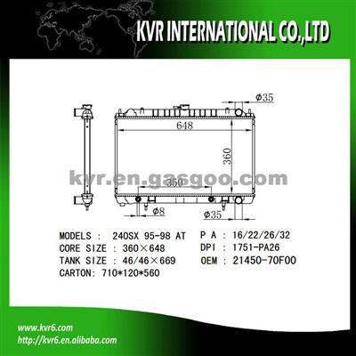 Racing Radiator For NISSAN 240SX OEM 21450-70F00