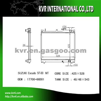 Auto Cooling Radiator For SUZUKI ESCUDO Oem 17700-66D01