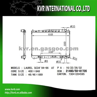 Assy Radiator For NISSAN LAUREL SC34 OEM 21460-81T05