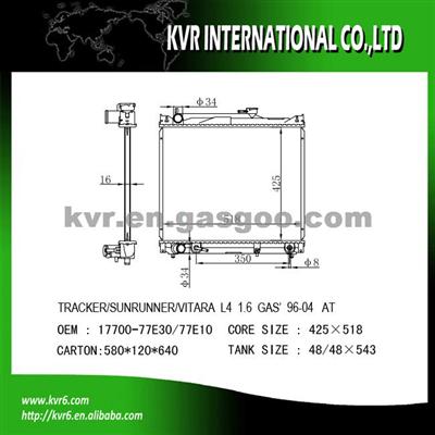 Radiator Assembly For SUZUKI ESCUDO/SIDEKICK/VITARA Oem 17700-77E30/77E10