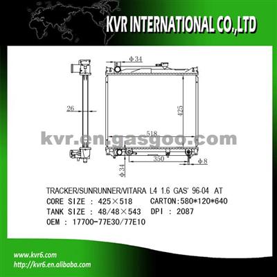 Complete Radiator For SUZUKI ESCUDO/SIDEKICK/VITARA Oem 17700-77E30/77E10