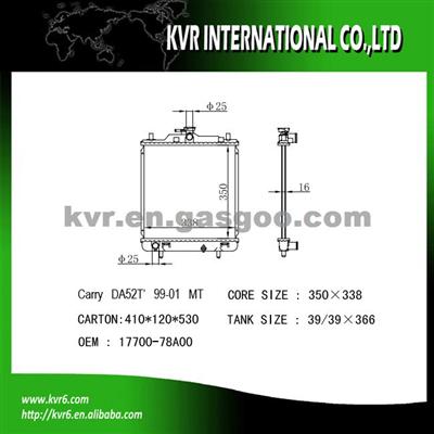 Automobile Radiator For SUZUKI CARRY DA52T Oem 17700-78A00