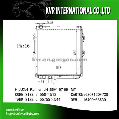 Toyota Performance Aluminum Radiator OEM 16400-5B630