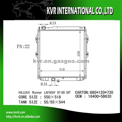 Toyota Racing Radiator OEM 16400-5B630