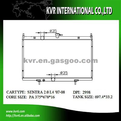 Aluminum Auto Radiator OEM 21400-95FOC For NISSAN SENTRA 2.0