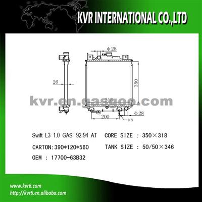 Factory Radiator For SUZUKI SWIFT GAS Oem 17700-63B32