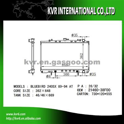 Racing Radiator OEM 21460-38F00 For NISSAN BLUEBIRD 240SX 4CY 2.4L