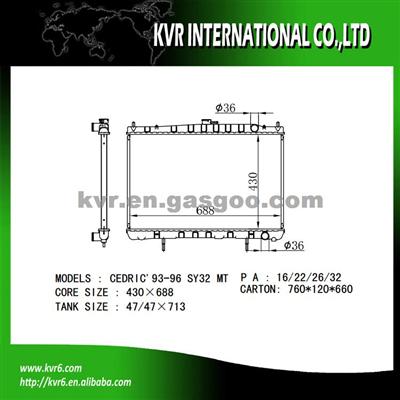 Auto Cool Radiator OEM 21450-10Y00 For NISSAN CEDRIC SY32