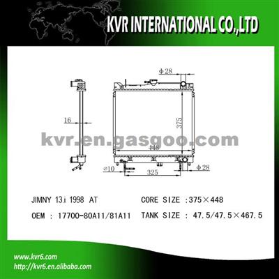 Cheap Radiator For SUZUKI JIMNY Oem 17700-80A11/81A11