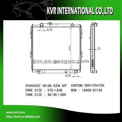 Toyota Cooling Radiator OEM 16400-67130