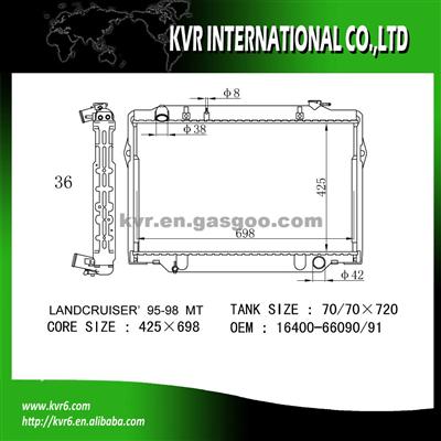 Toyota Brazing Radiator OEM 16400-66090/91