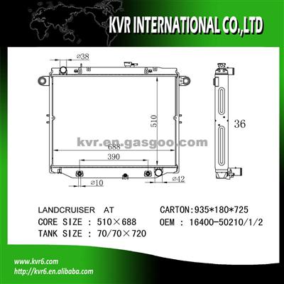 Toyota UNIVERSAL COOLING SYSTEM Radiator OEM 16400-50210/1/2