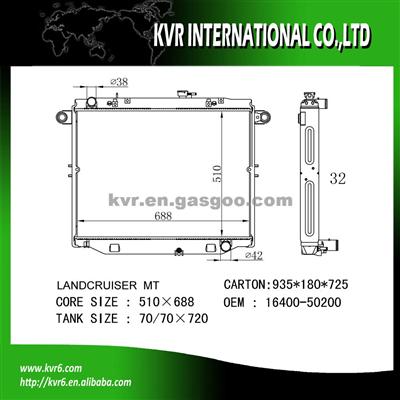 Toyota Passenger Car Radiator OEM 16400-50200