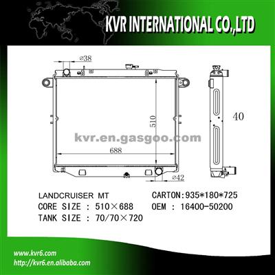 Toyota aluminum radiator OEM 16400-50200