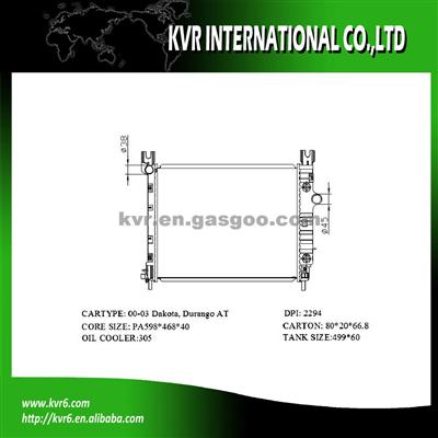 Mechanical Radiator OEM 52028818 For DODGE DAKODA 3.7L V6