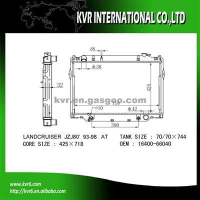 Toyota Auto Engine Cooling Radiator OEM 16400-66040