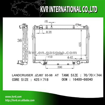 Toyota Performance Aluminum Radiator OEM 16400-66040