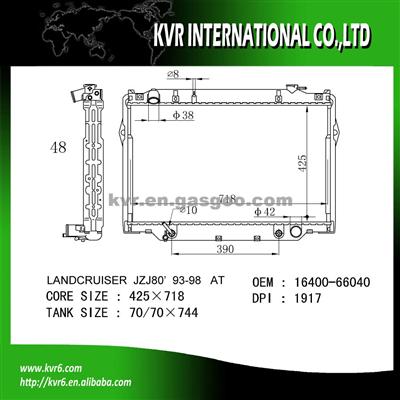 Toyota Racing Radiator OEM 16400-66040