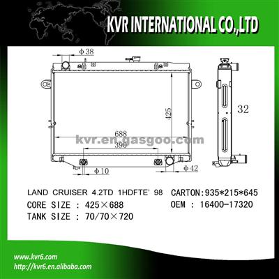 Toyota Complete Radiator OEM 16400-17320