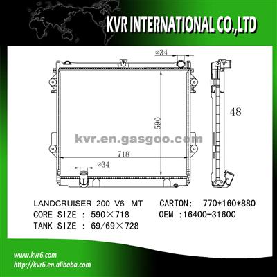 Toyota Radiator Assy OEM 16400-3160C