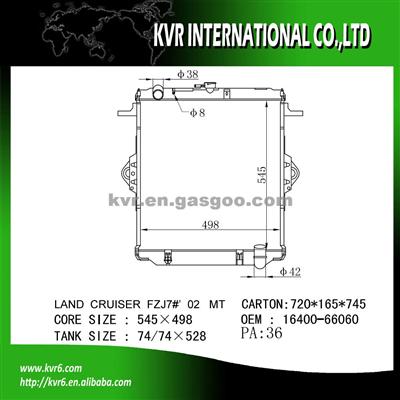 Toyota Assy Radiator OEM 16400-66060