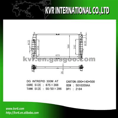 Cheap Radiator OEM 5010359AA/5093165AA For DODGE 300M 2.7i V6 24V