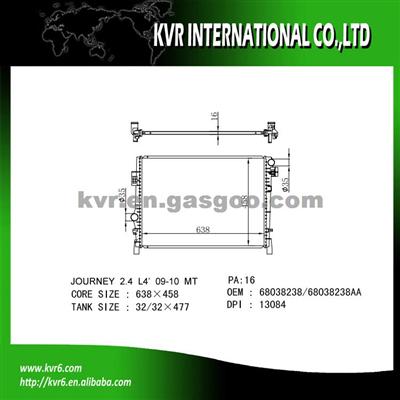 Complete Radiator OEM 68038238AA For DODGE JOURNEY 2.4i 16V