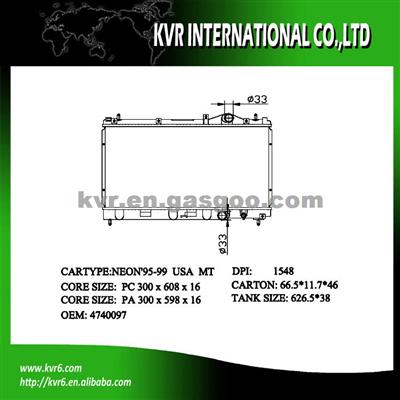 Radiator Assembly OEM 4740097/4495947 For DODGE NEON 2.0i 16V