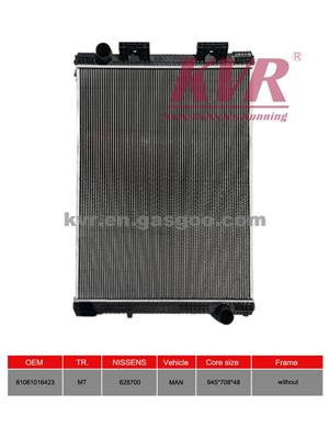 Truck Performance Aluminum Radiator For MAN F2000 (-94) 6 CYLINDER//V-10 Oem 81061016407