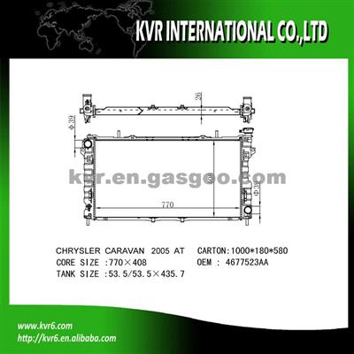 Factory Radiator OEM 4677523AA For DODGE CARAVAN III 3.3i V6