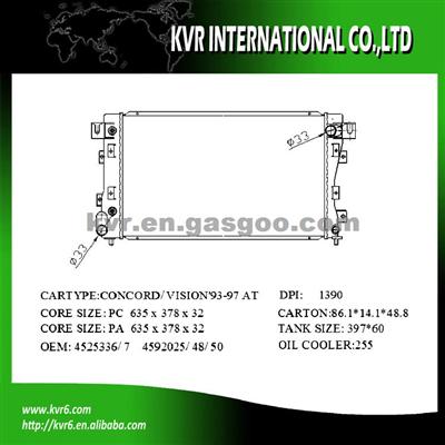 Radiator Factory OEM 4525336/7 4592025/48/50 For DODGE INTREPID