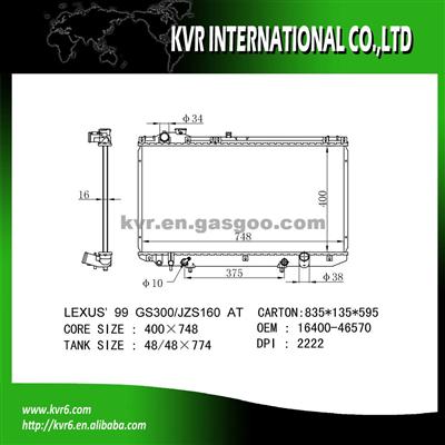 OE RADAITOR OEM 16400-46570/46580 For LEXUS GS300