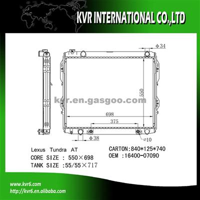 Mechanical Car Radiator OEM 16400-07090 For LEXUS TUNDRA