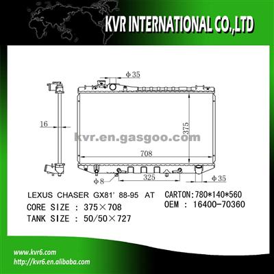 Racing Radiator OEM 16400-70360 For LEXUS CHASER