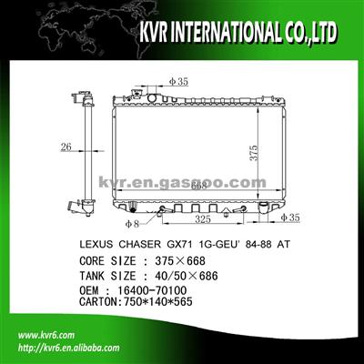 Complete Radiator OEM 16400-70100 For LEXUS CHASER