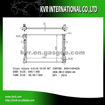 Aluminum Auto Radiator For FORD CROWN VICTORIA 4.6L V8 OEM 3W128005AH