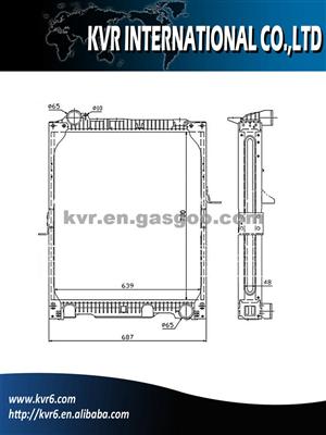 High Performance Heavy Duty Truck Radiator For MERCEDES-BENZ NG 90(87-) Oem 6525015101