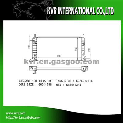 Competitive Price Radiator For FORD ESCORT 1.4 OEM 86AB8005DF/6184413/4