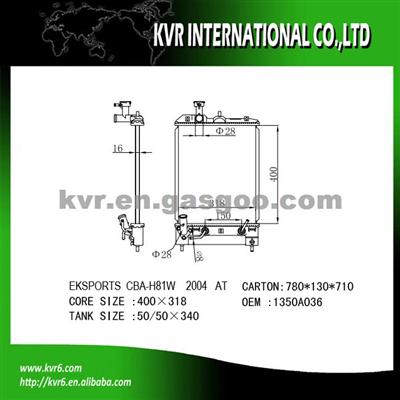 Mitsubishi Competitive Radiator OEM 1350A036