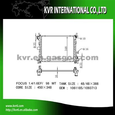 High Performance Auto Radiator For FORD FOCUS 1.4/1.6EFi OEM 1061185/1093713