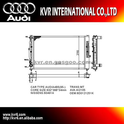 Car Radiator For Audi A 4 / S 4 Oem 8D0121251K