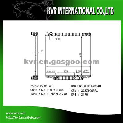 Brazed Car Radaitor For FORD F250 OEM 3C3Z8005FA