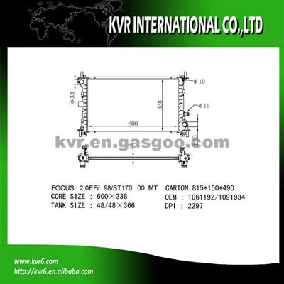 Performance Aluminum Radiator For FORD FOCUS 1.8TD OEM 1061192/1091934