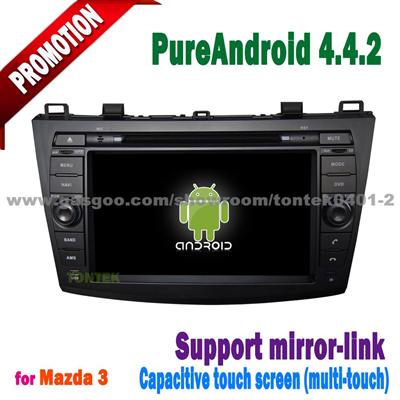 A9 dual core android 4.4.2 car dvd player for gps mazda 3 with wifi 3g gps tv radio IPOD MP3 BT mirror link+ 1year warranty